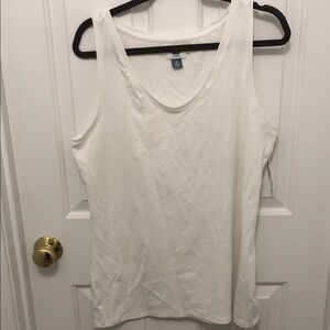 Old Navy White Scoop Neck Tank Top